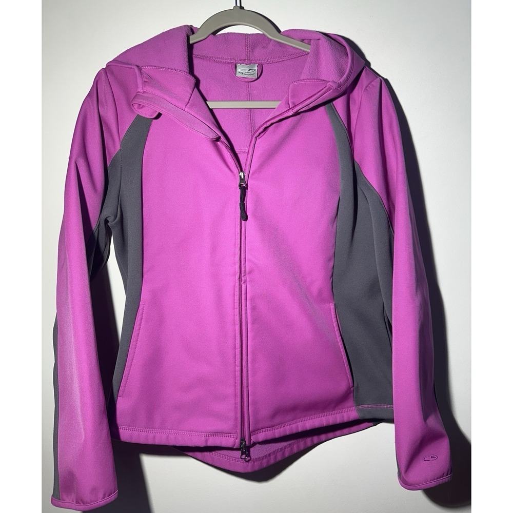 Champion C9 Hoodie Jacket Women's size Large Magenta &‎ Gray Pre-Owned